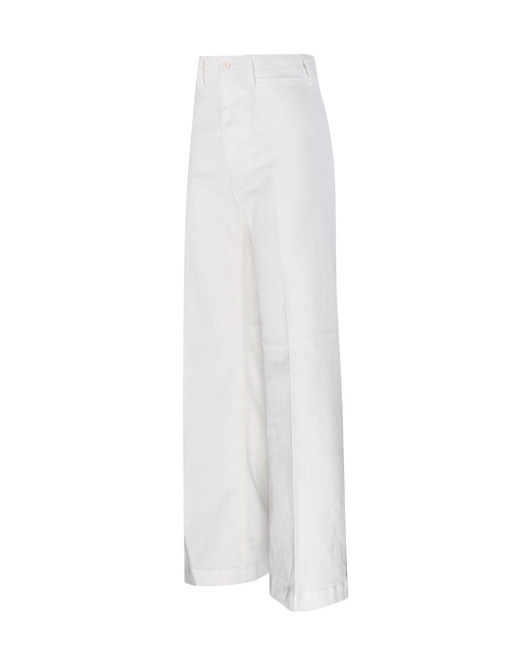 Polo Ralph Lauren White High-Waist Palazzo Pants