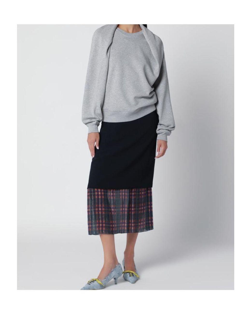 Dries Van Noten Gray Mélange Cotton Sweatshirt