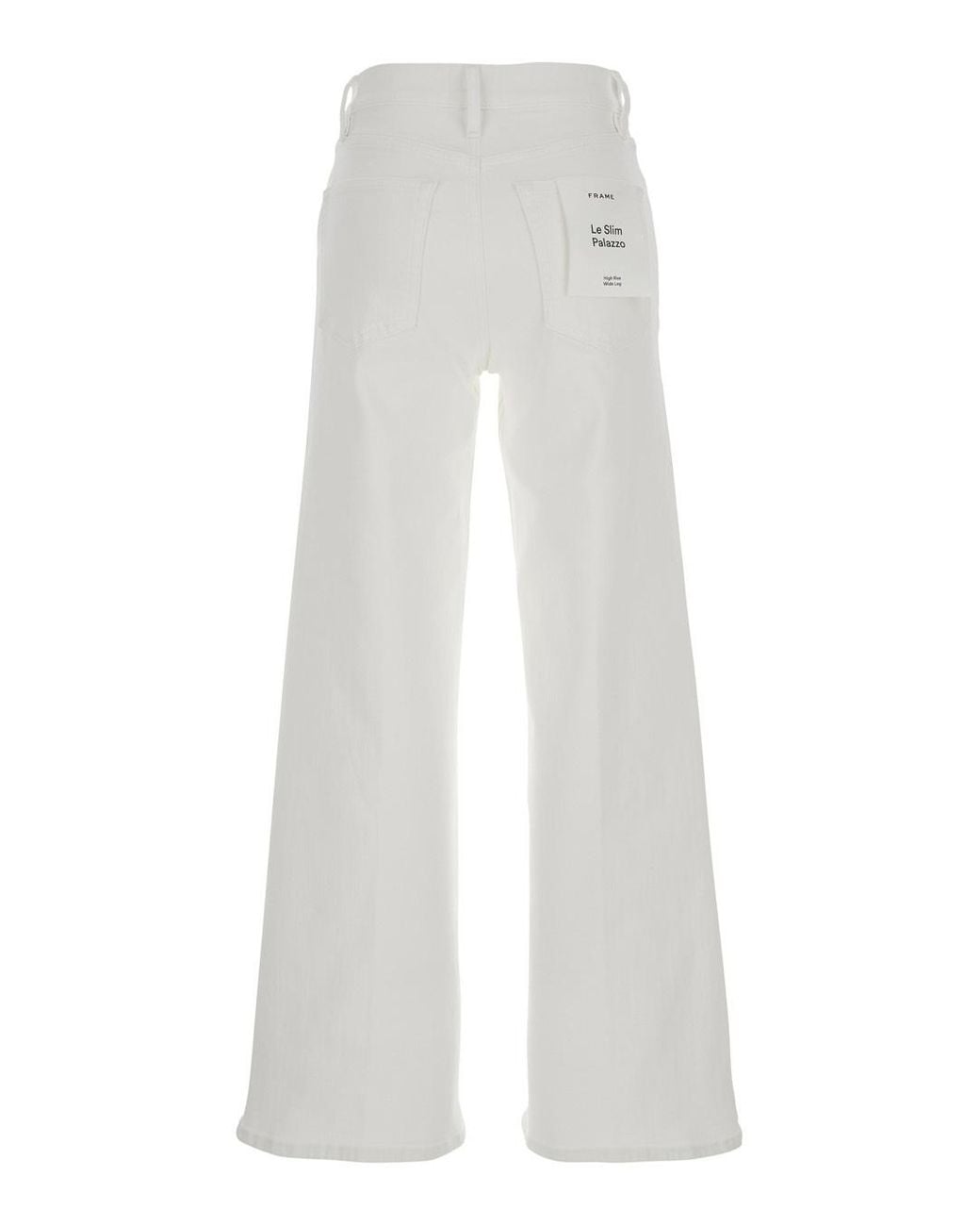 FRAME White Le Slim Palazzo Trousers
