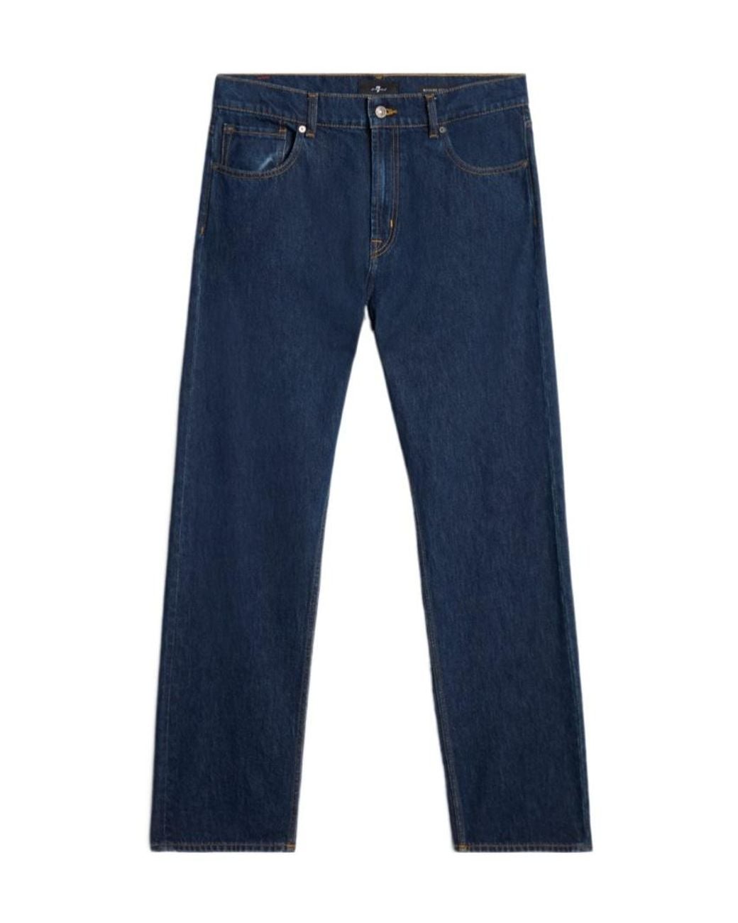 7 For All Mankind Blue Over Straight-Leg Jeans for men