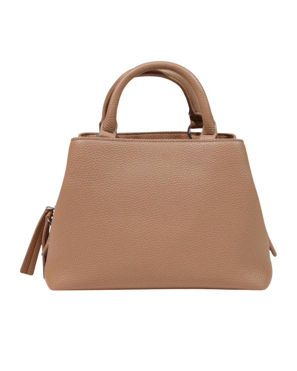 ARMANI EXCHANGE Brown Logo-Plaque Grained-Texture Tote Bag