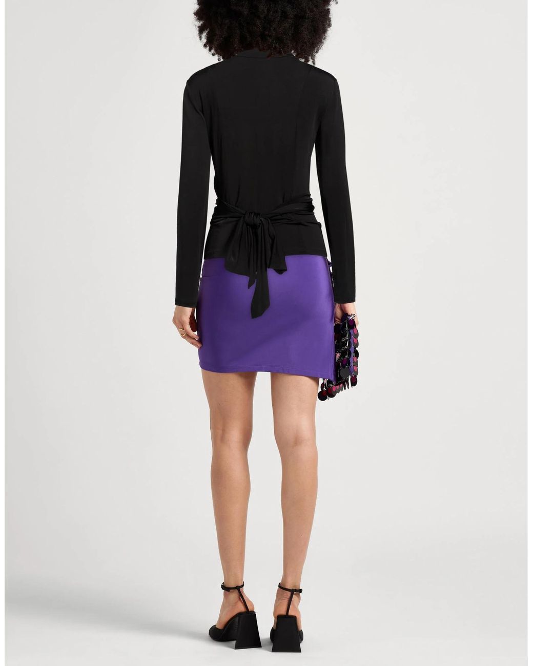 Ganni Black Solid Colour Shirts Blouses