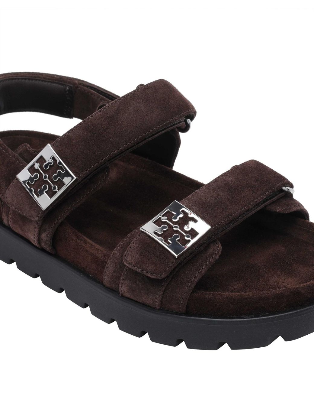 Tory Burch Black Mellow Sport Logo Flat Sandals