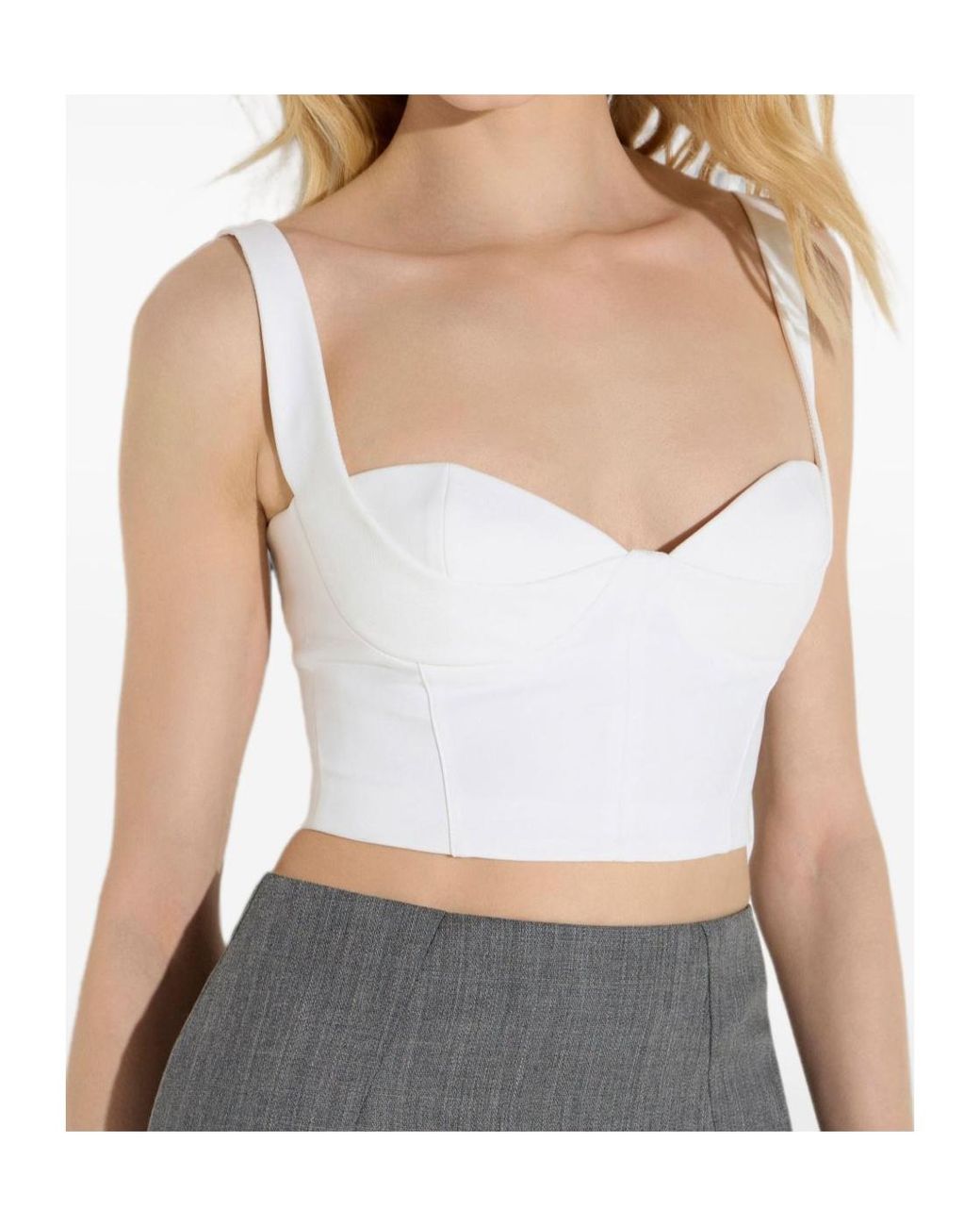 Elisabetta Franchi White Technical Fabric Top