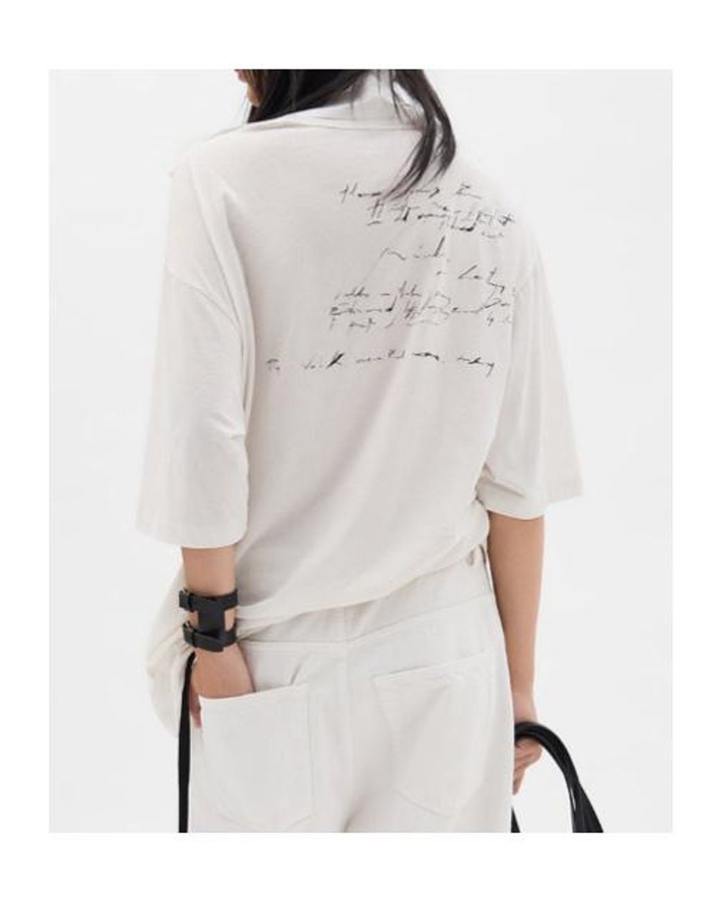 Ann Demeulemeester White Agapi Jersey T-Shirt