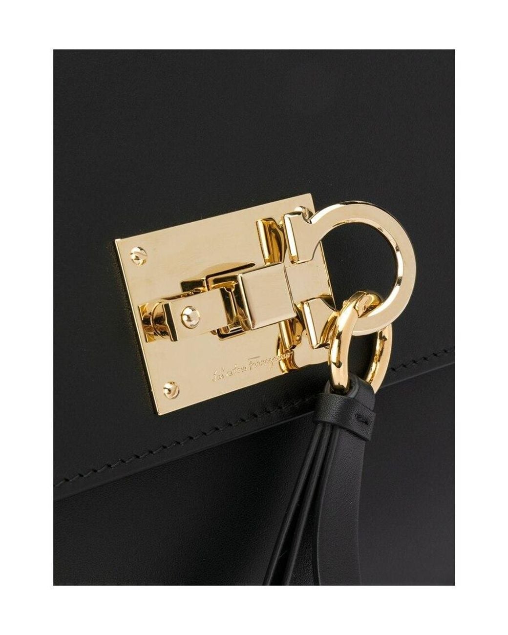 Ferragamo Black Vara Turn-Lock Crossbody Bag