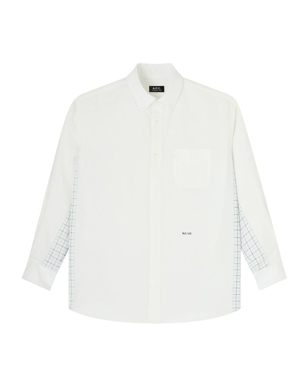 A.P.C. White Jessica O Logo Detail Shirt for men