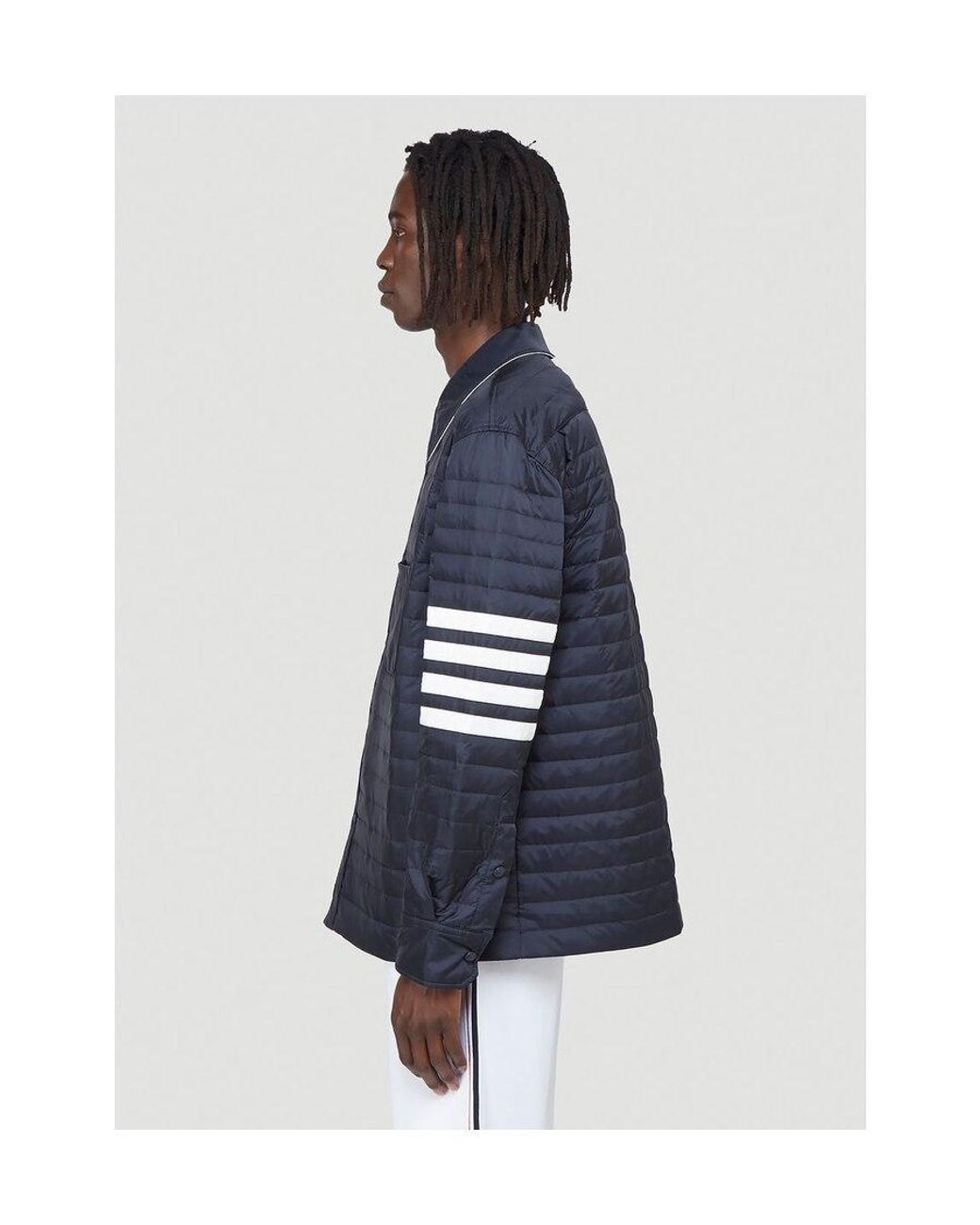 Thom Browne Blue Quilted Jacket for men