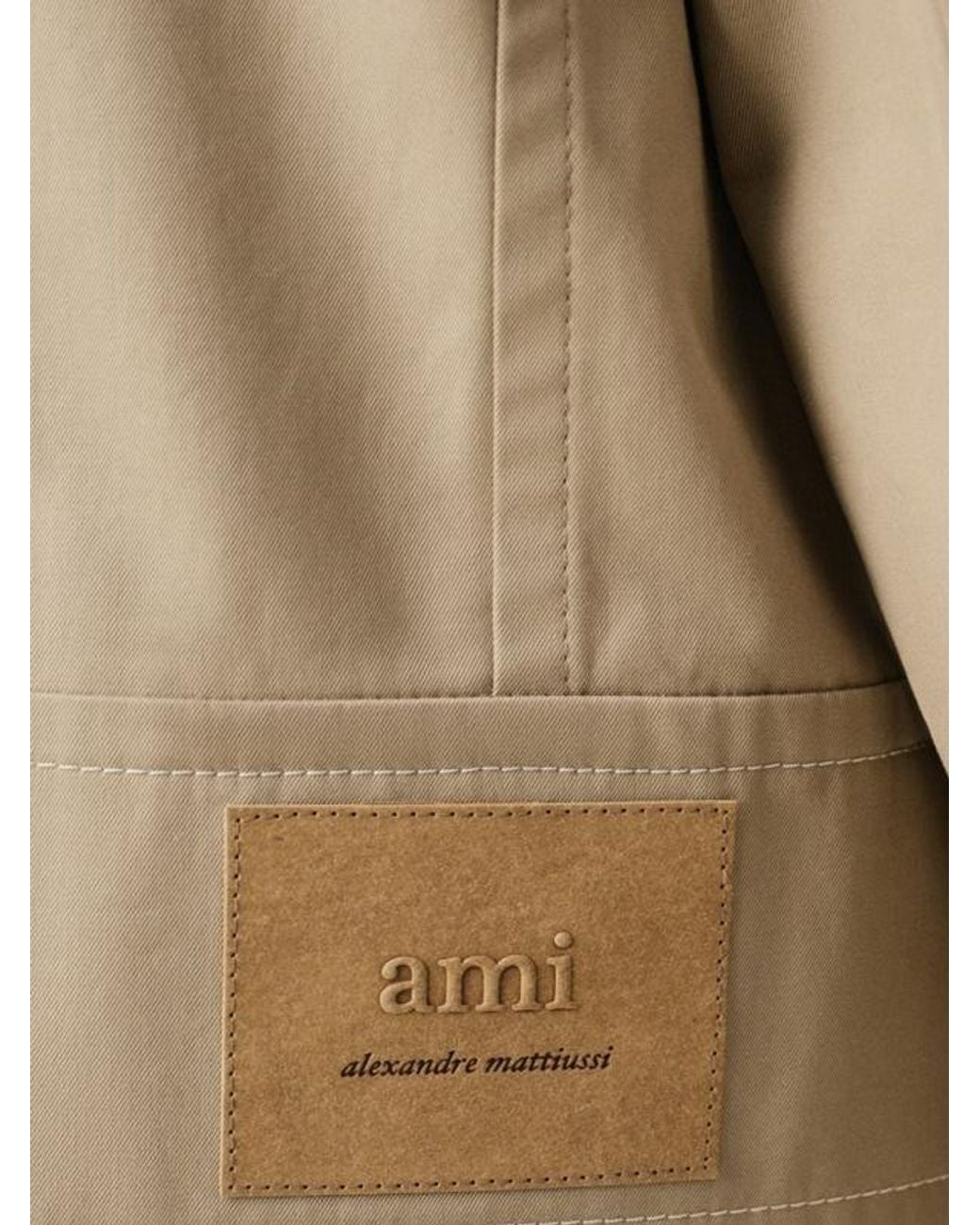 AMI Natural Ami Long Sleeved Buttoned Jacket