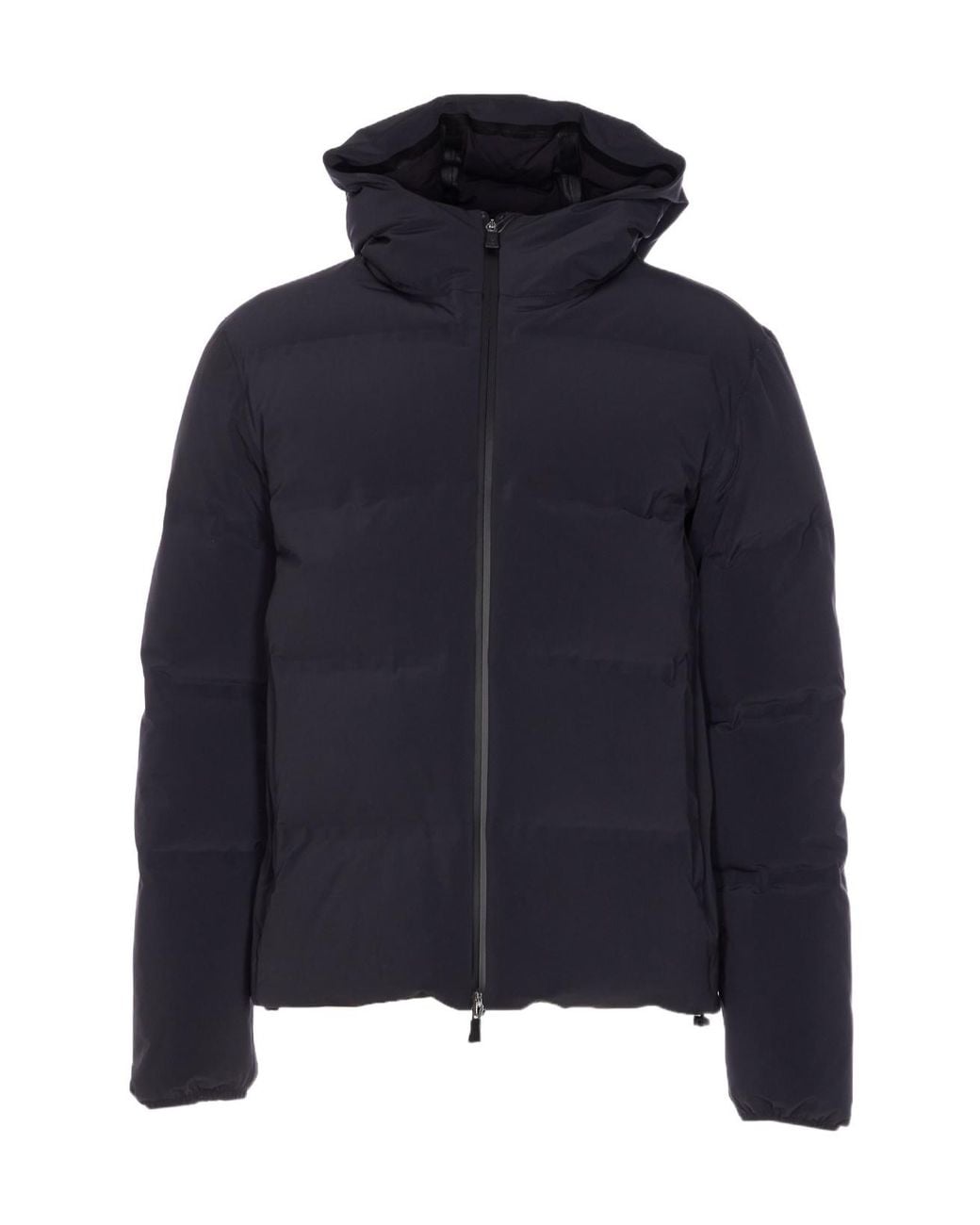 Herno Blue New Impact Down Jacket With Hood for men