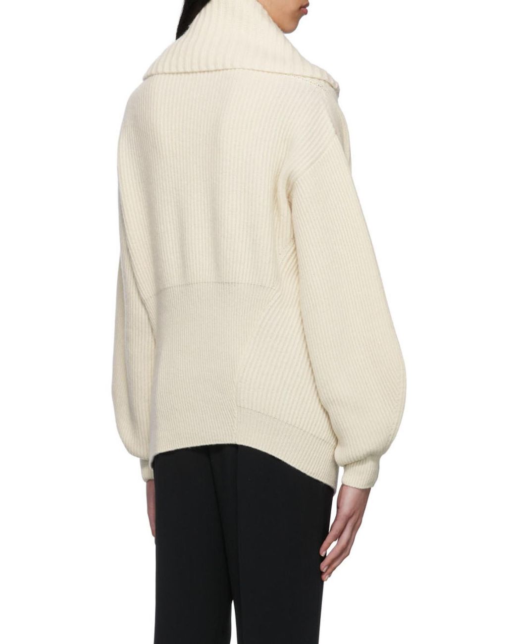 Stella McCartney White Asymmetric Button-Embellished Jumper