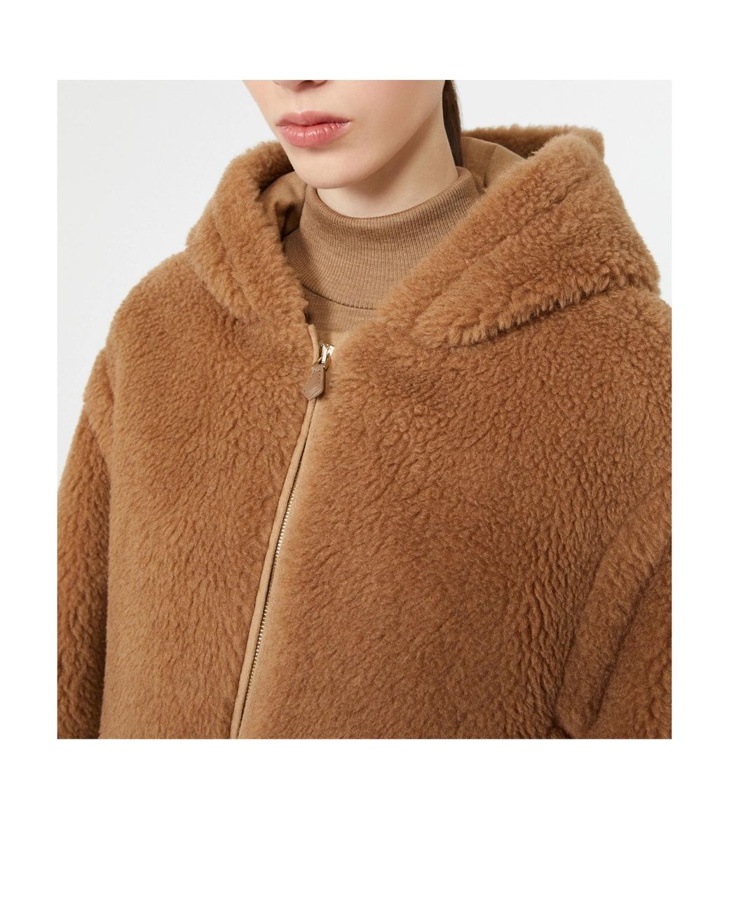 Max Mara Brown Teddy Fabric Coat