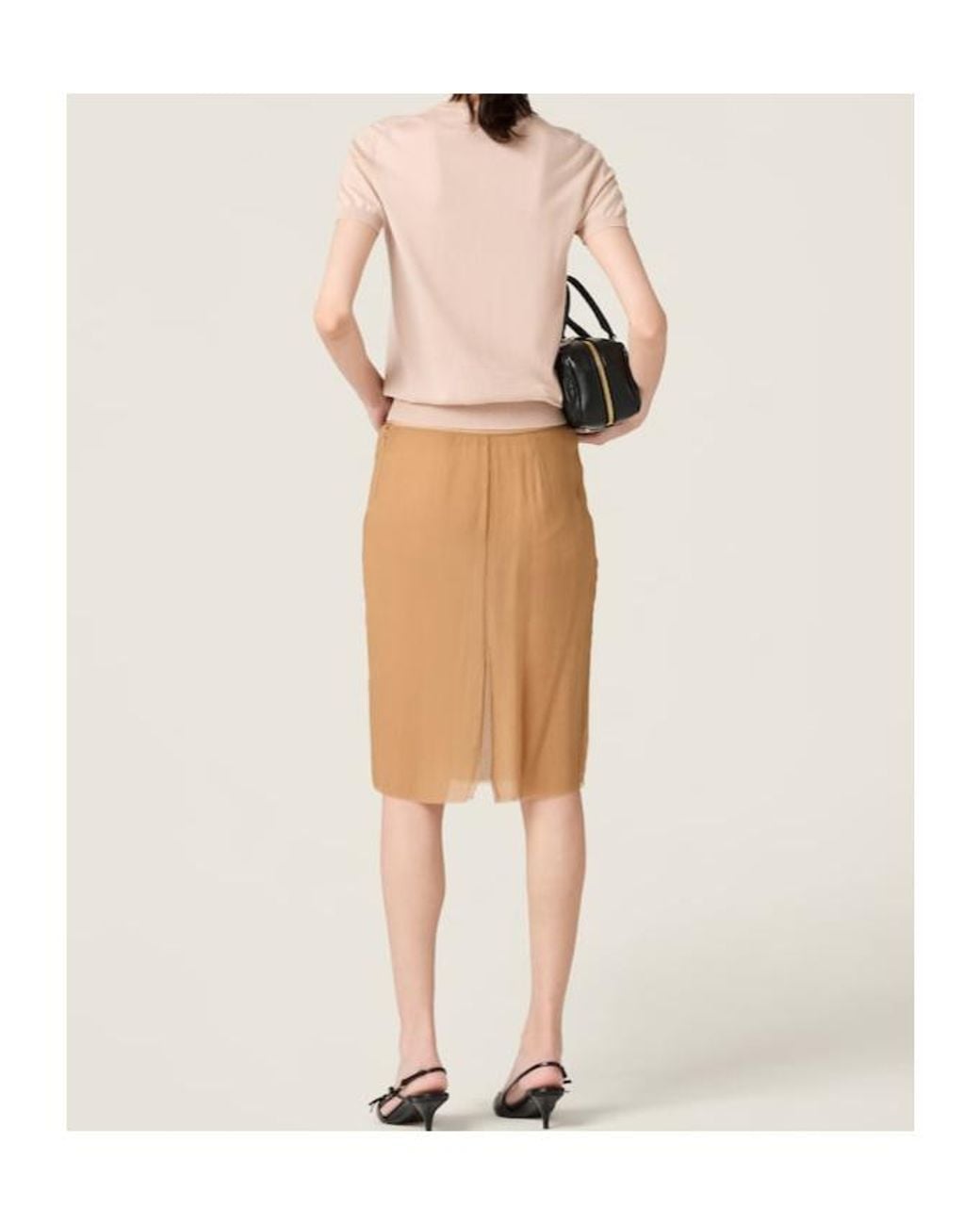 Miu Miu Pink Logo Jacquard Fine-Knit Top
