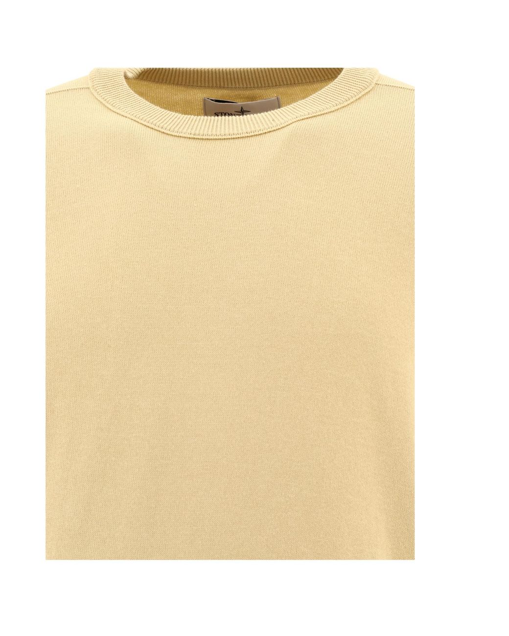Stone Island Natural Compass Patch Crewneck Knitted Jumper for men