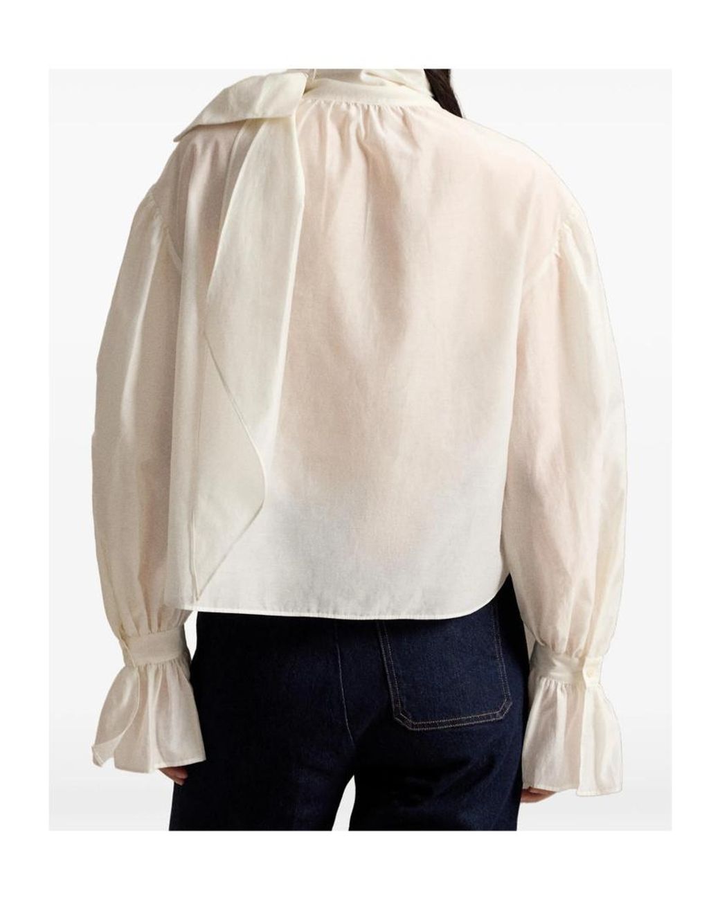 Ralph Lauren White Long-Sleeve Edgar Top