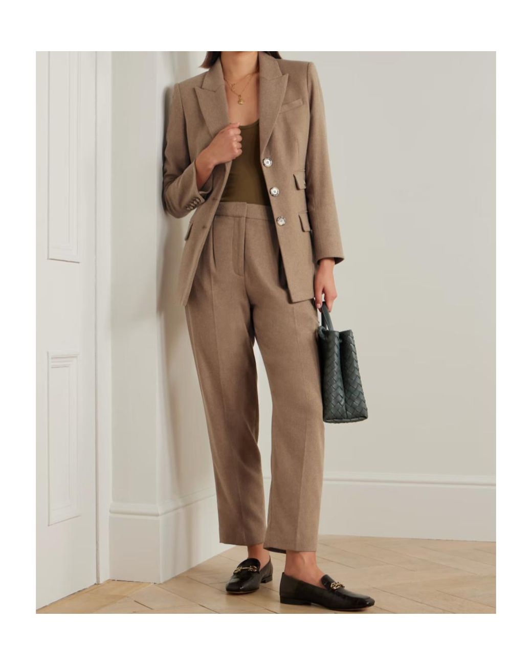 Veronica Beard Brown Nalani Dickey Brushed-Twill Blazer