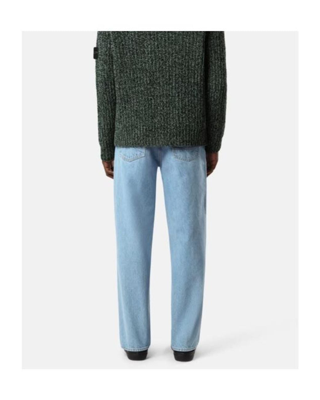 Stone Island Blue Loose-Fit Five-Pocket Jeans for men