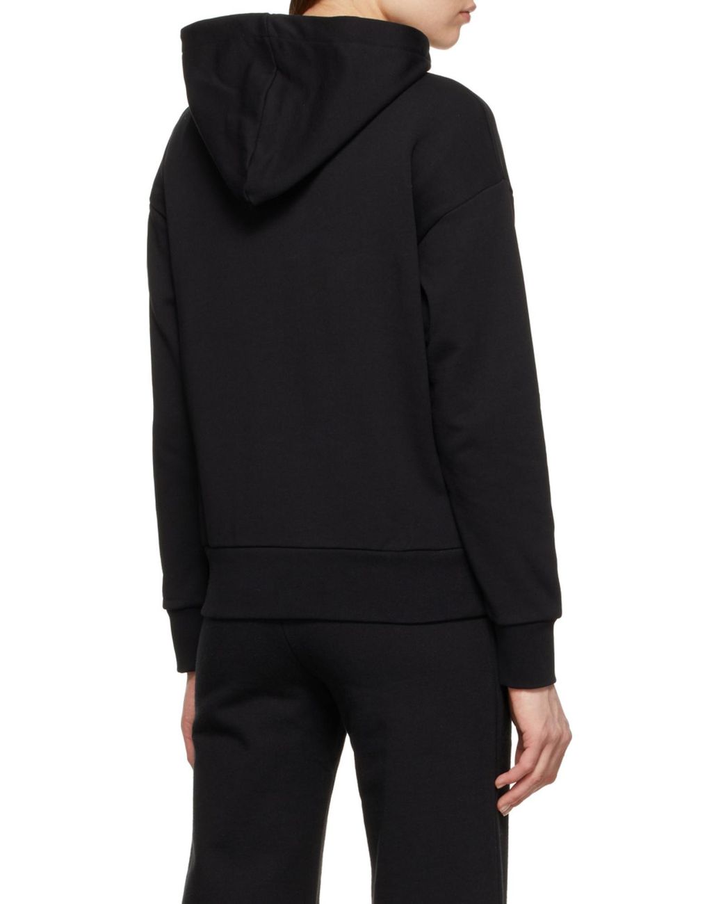 A.P.C. Black Logo Printed Drawstring Hoodie