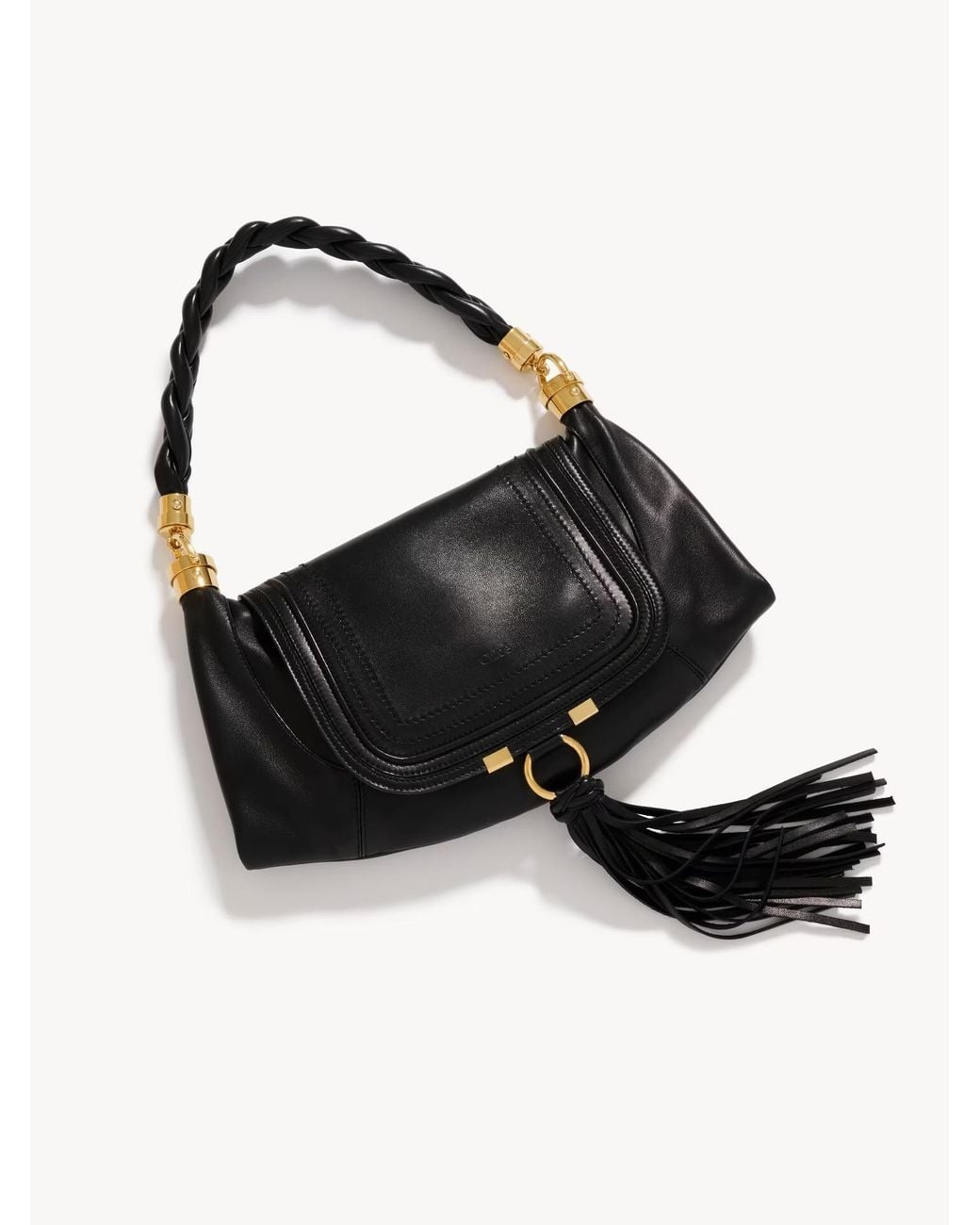 Chloé Black Chloé Marcie Foulard Tassel Shoulder Bag