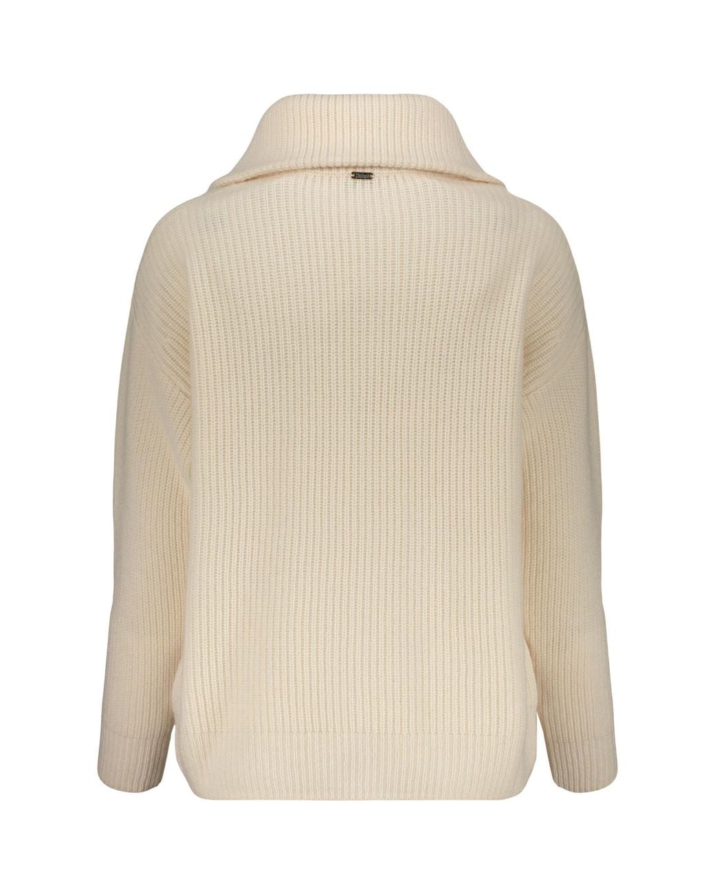 Herno Natural Half-Zip Collar Knitted Sweater