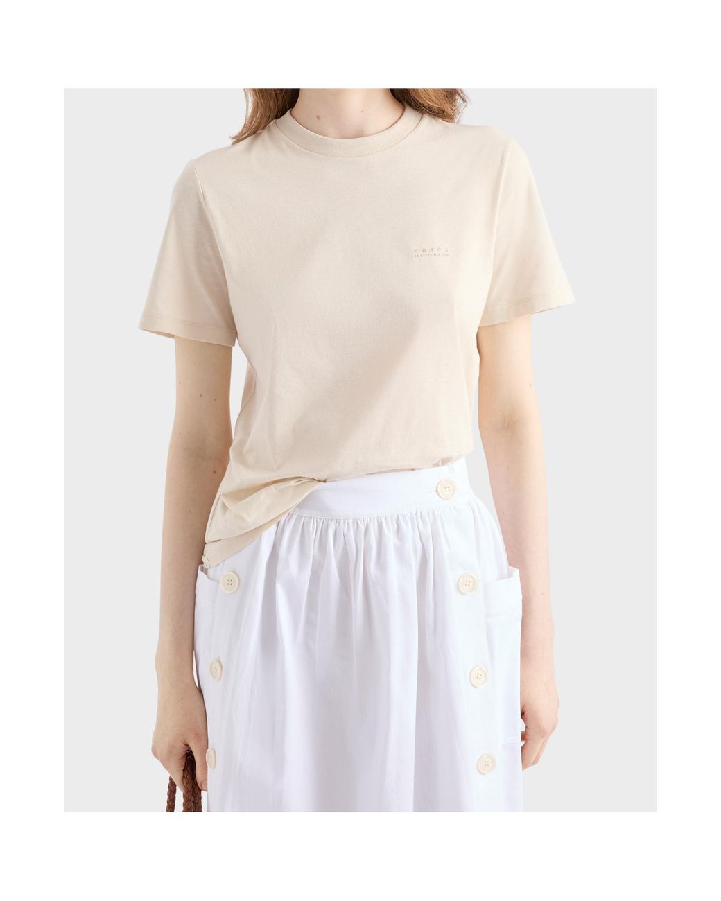 Prada White Short-Sleeved Crewneck T-Shirt