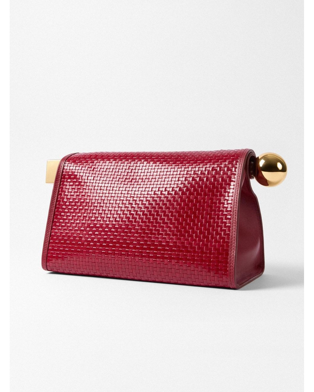 Jacquemus Red The Rond Carré Folded Clutch