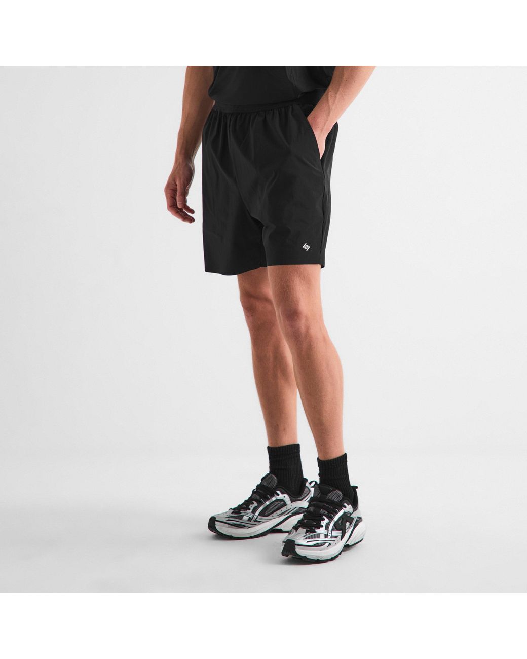 Represent Black Logo Detail Shorts for men