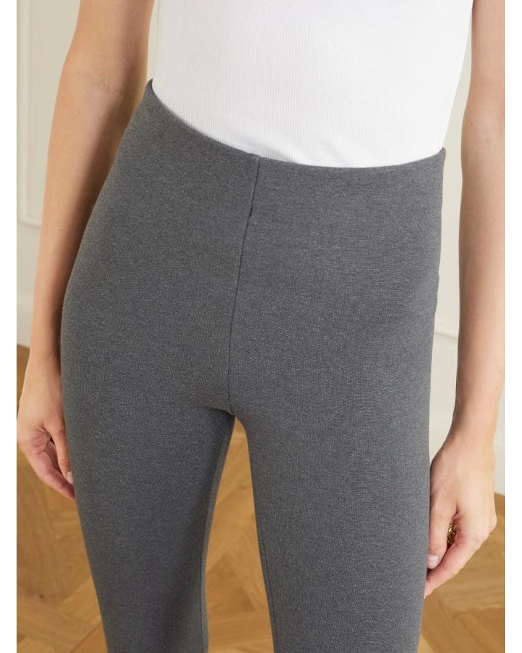 TOVE Gray Footed Stretch Knit Leggings