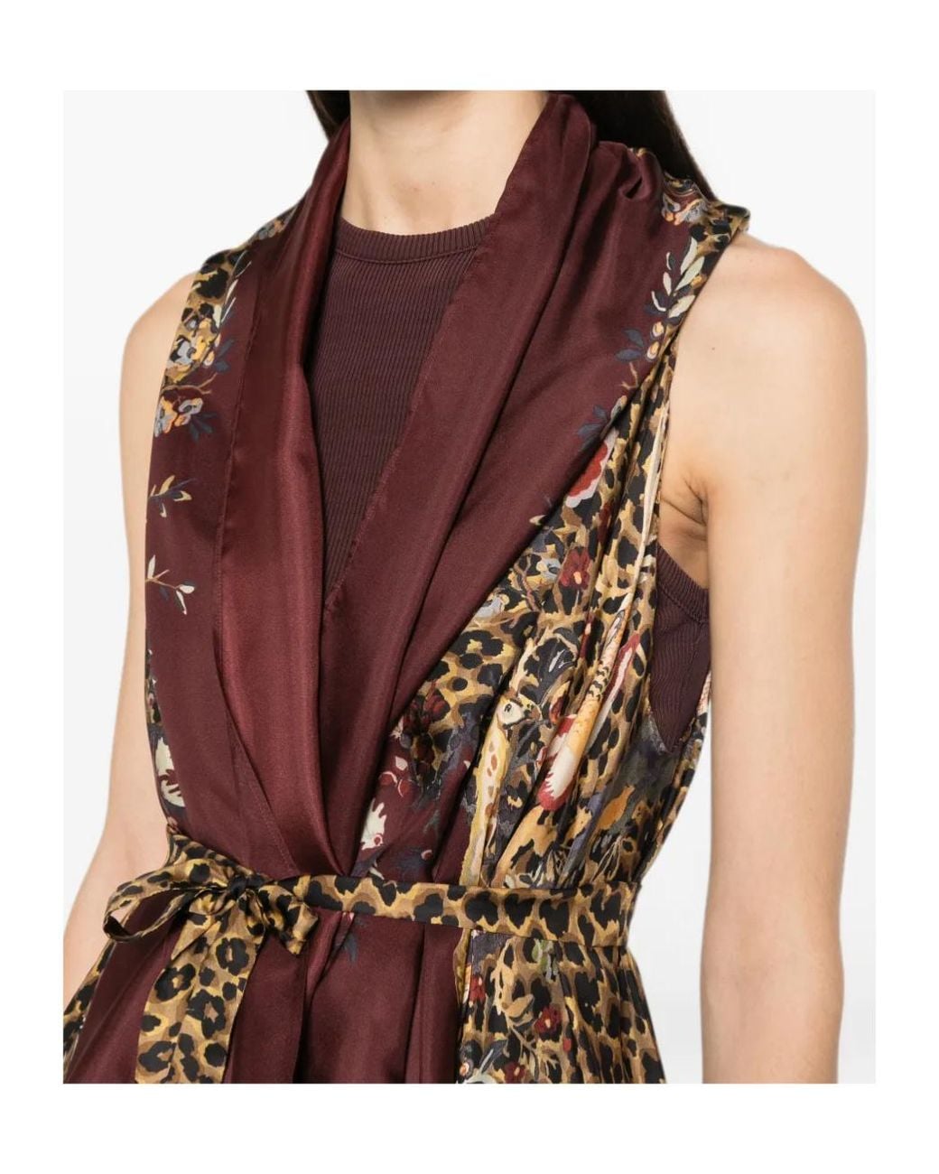 Etro Brown Printed Scarf