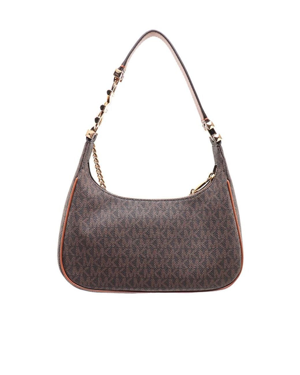 Michael Kors Gray Michael Logo Lettering Monogram Patterned Shoulder Bag