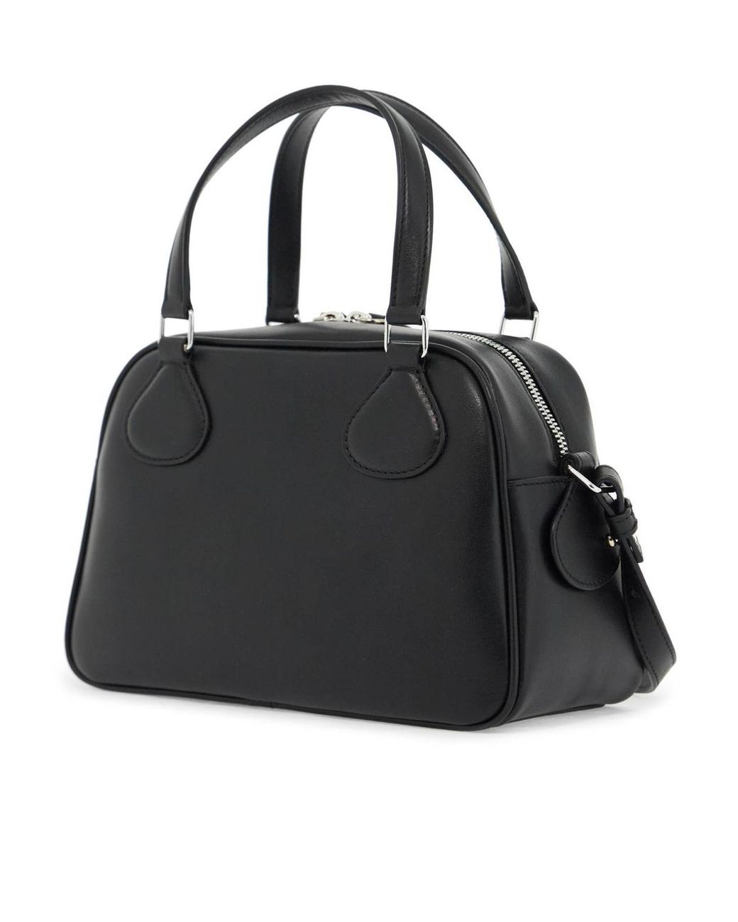 Courreges Black Courrèges Reedition Logo Patch Bowling Bag