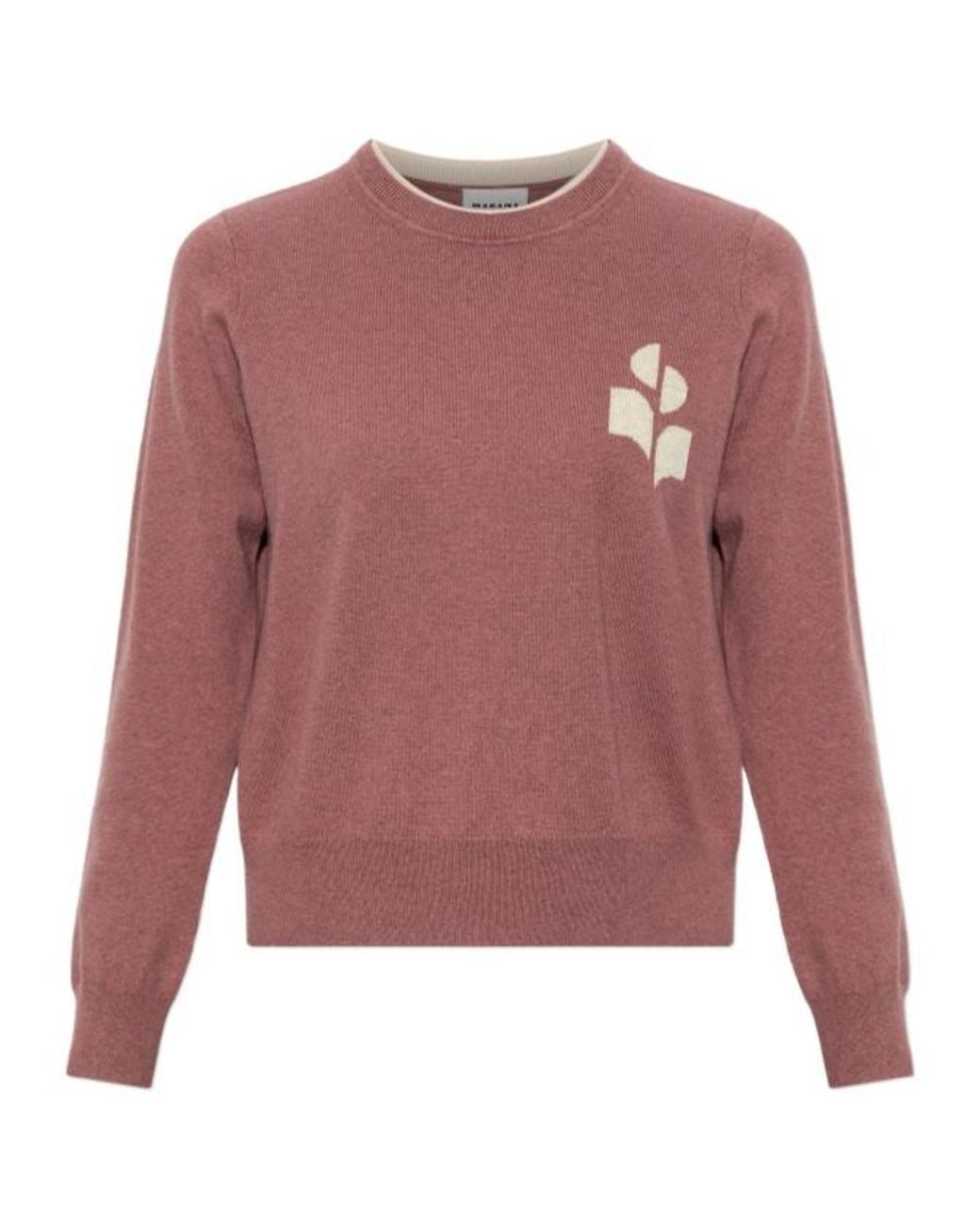 Isabel Marant Purple Isabel Marant Étoile Lanta Logo Knitted Jumper