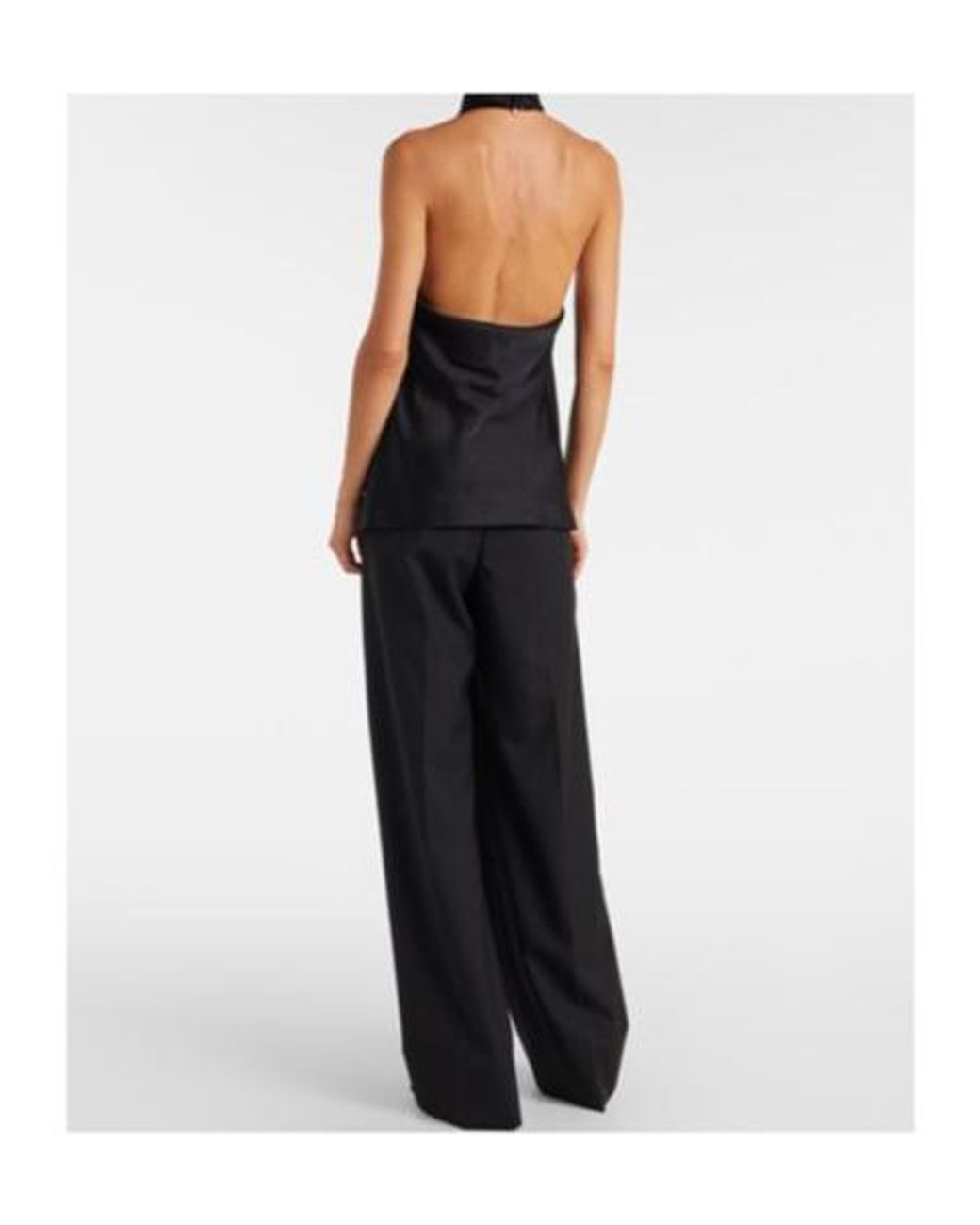 Stella McCartney Black Halterneck Satin Top