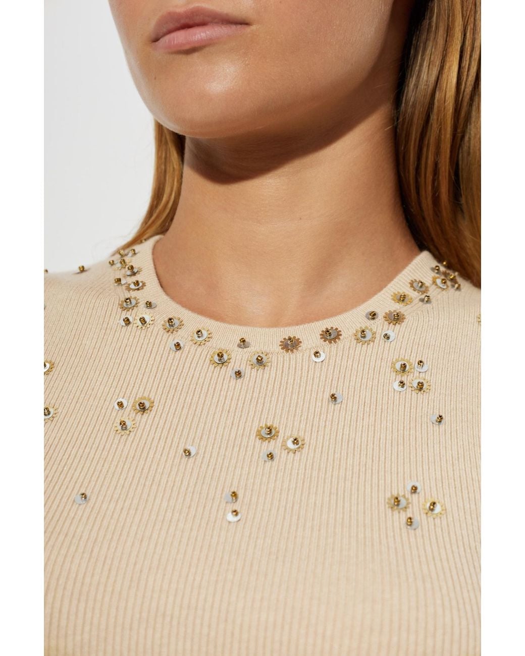 Isabel Marant Natural Sleeveless Knit Vest