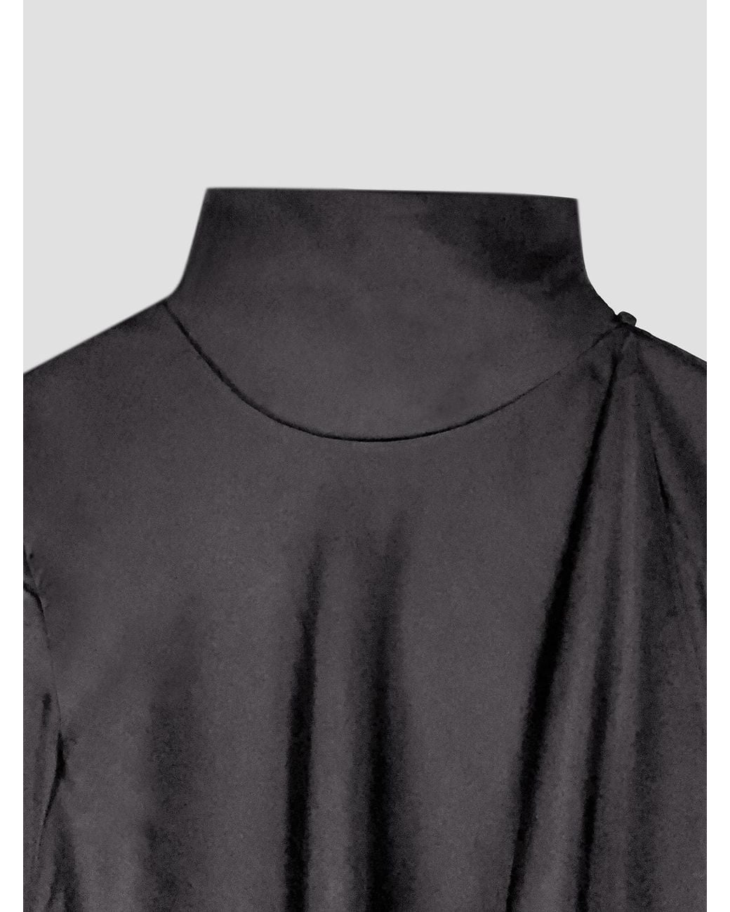 Rohe Blue Draped High Neck Top