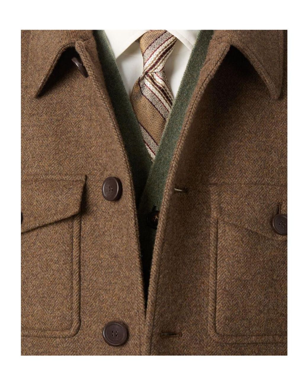 Loro Piana Brown Devis Caban for men
