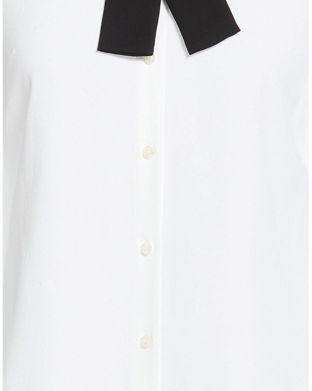 Dolce & Gabbana White Bow-Tie Blouse