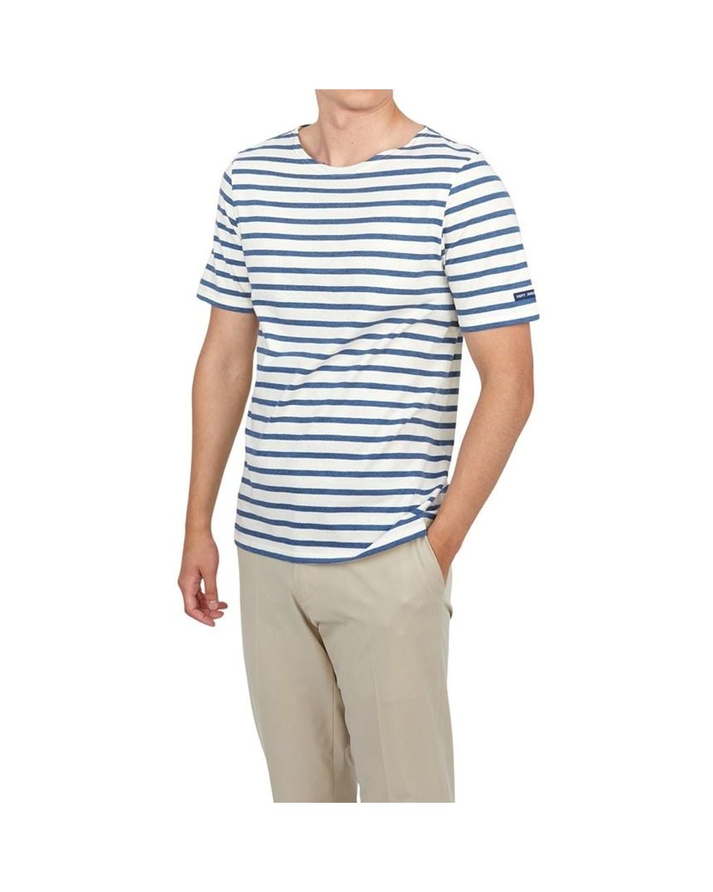 Saint James Blue Open-Necked Shirt for men