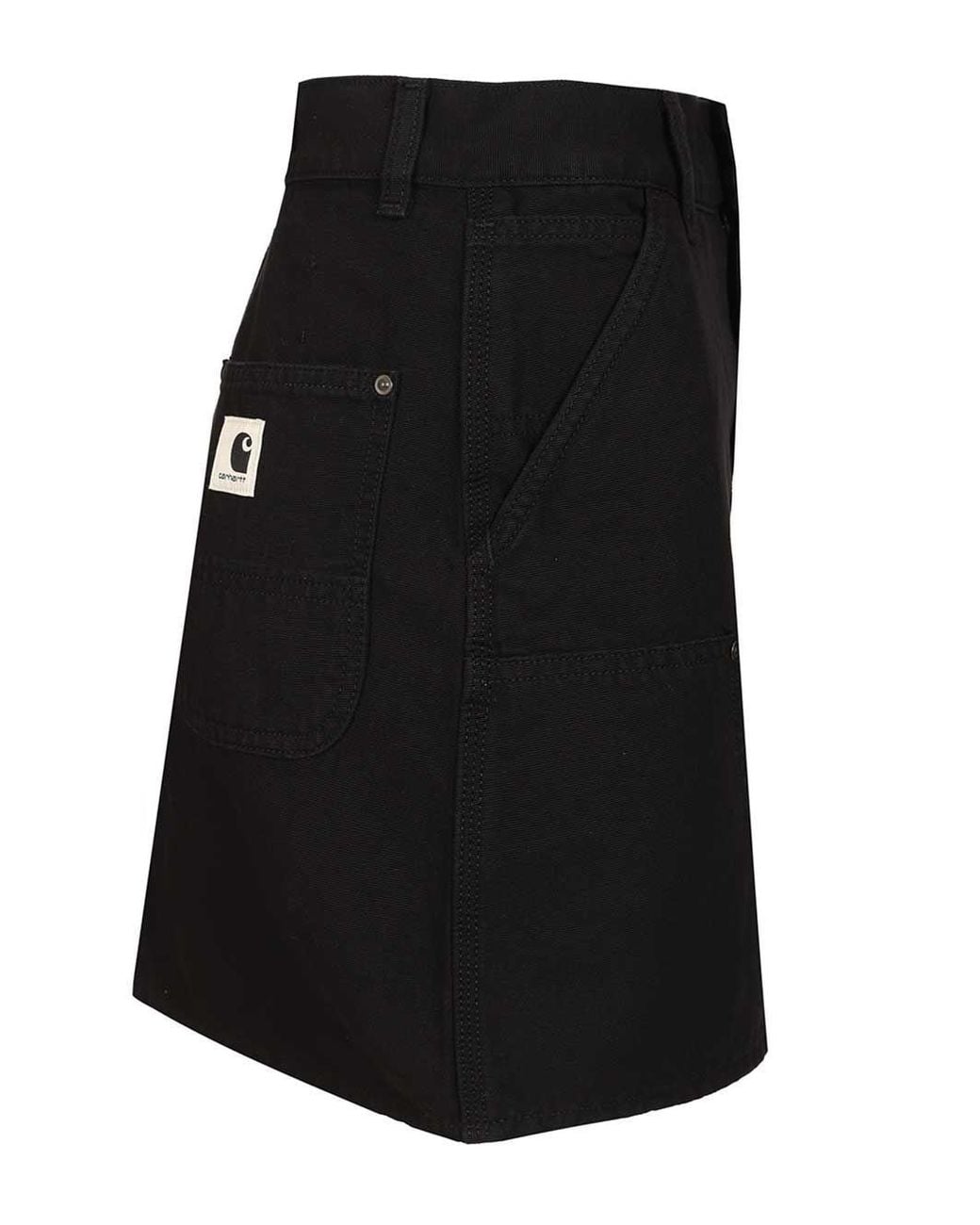 Carhartt Black Logo-Patch Mini Skirt