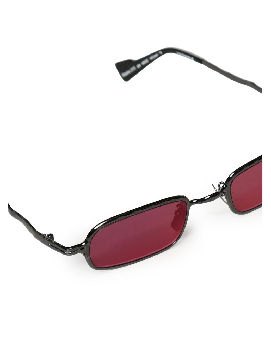 Kuboraum Purple Rectangular Metal Sunglasses for men