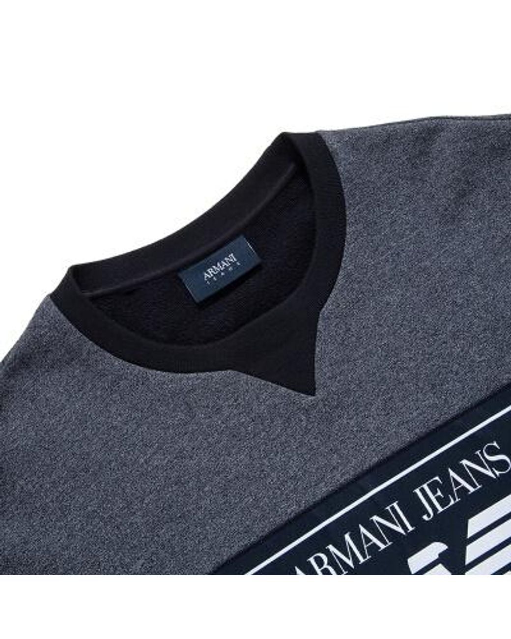 Armani Jeans Blue Logo Detail T-Shirt for men