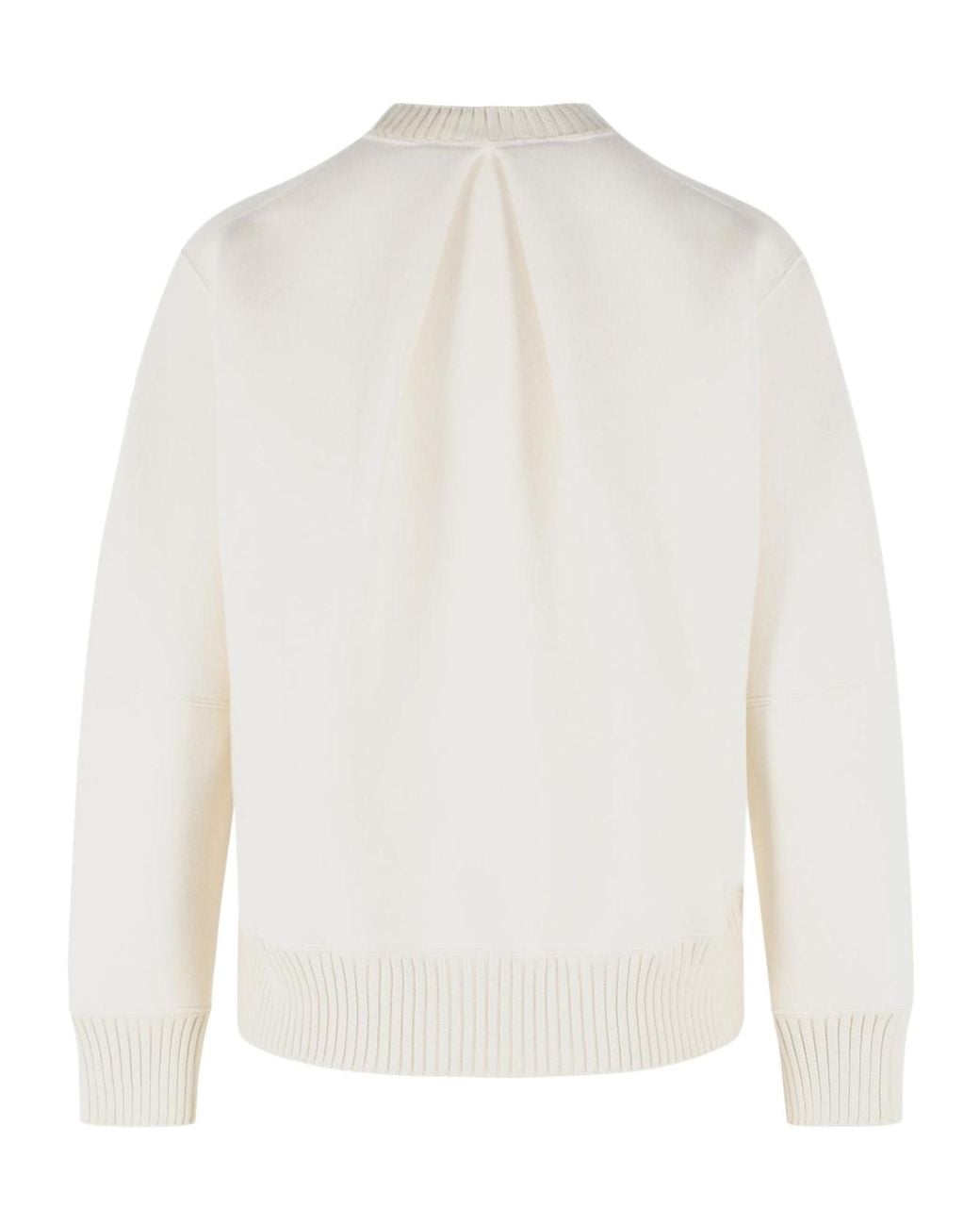 Sacai White Crew-Neck Knit Top