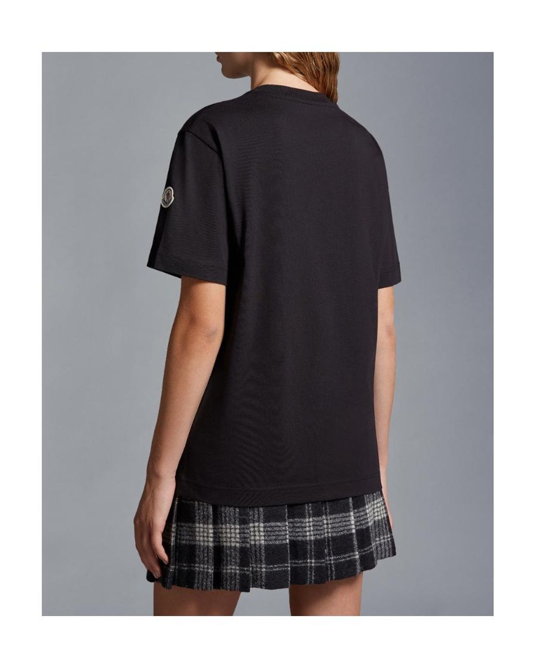 Moncler Black Logo Embellished Crewneck T-Shirt