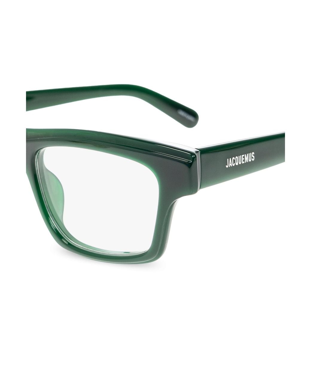 Jacquemus White Rectangle Frame Glasses for men