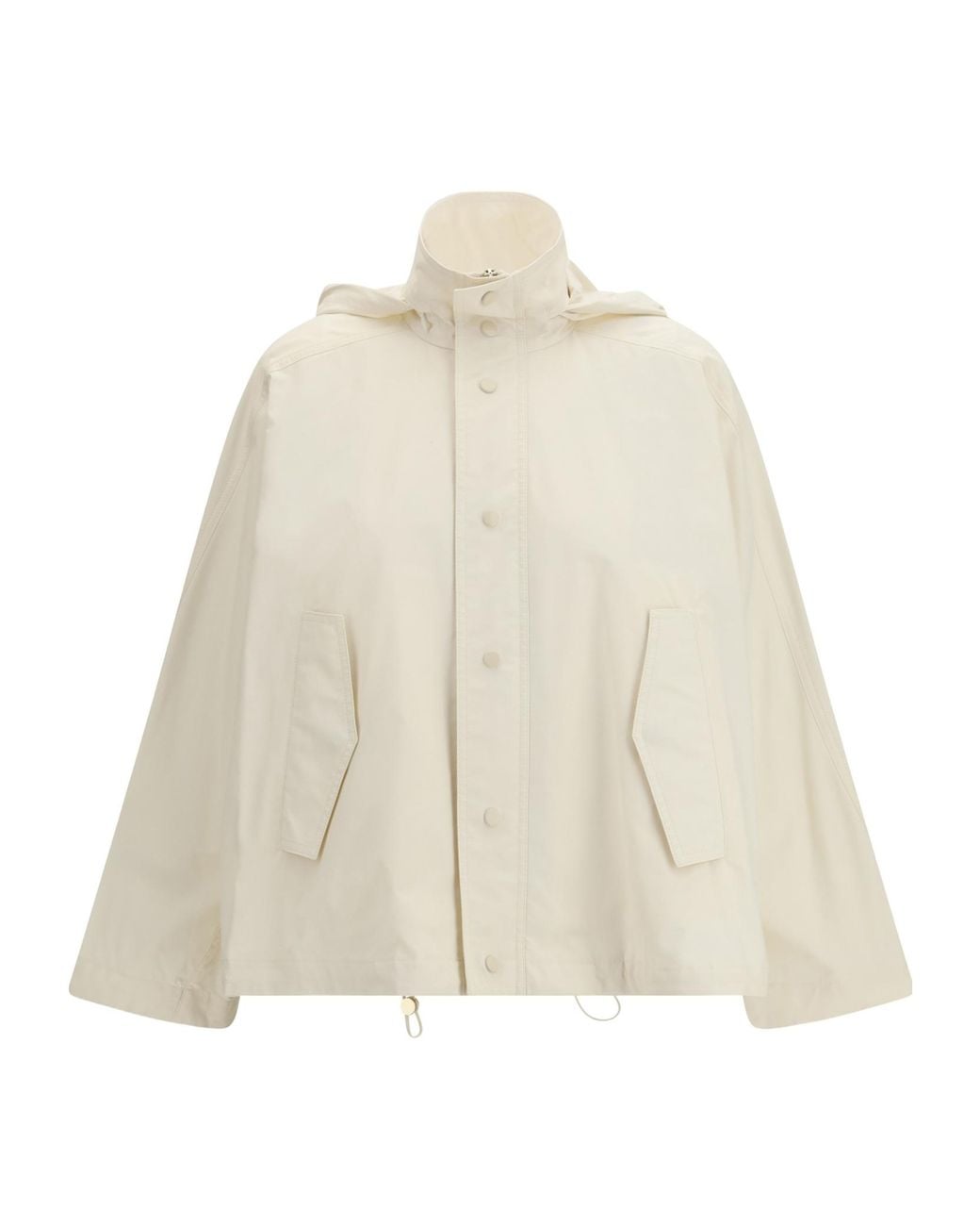 Fabiana Filippi Natural Hooded A-Line Waterproof Coat