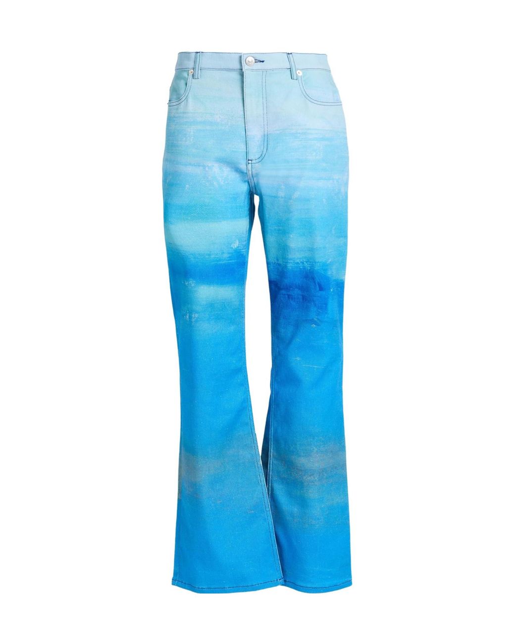 Marni Blue Tie-Dyed Flared Jeans