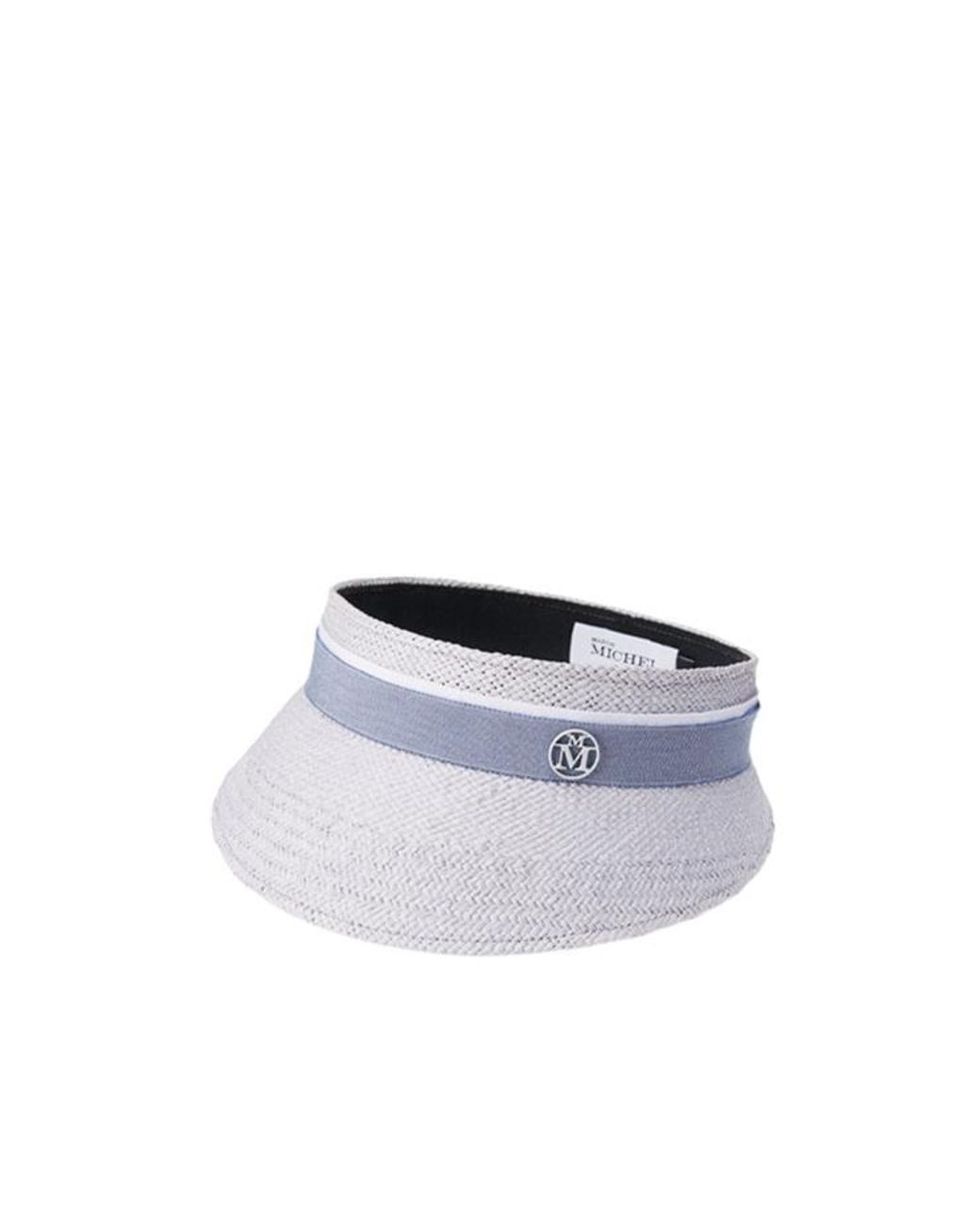 Maison Michel White Penny Logo Visor