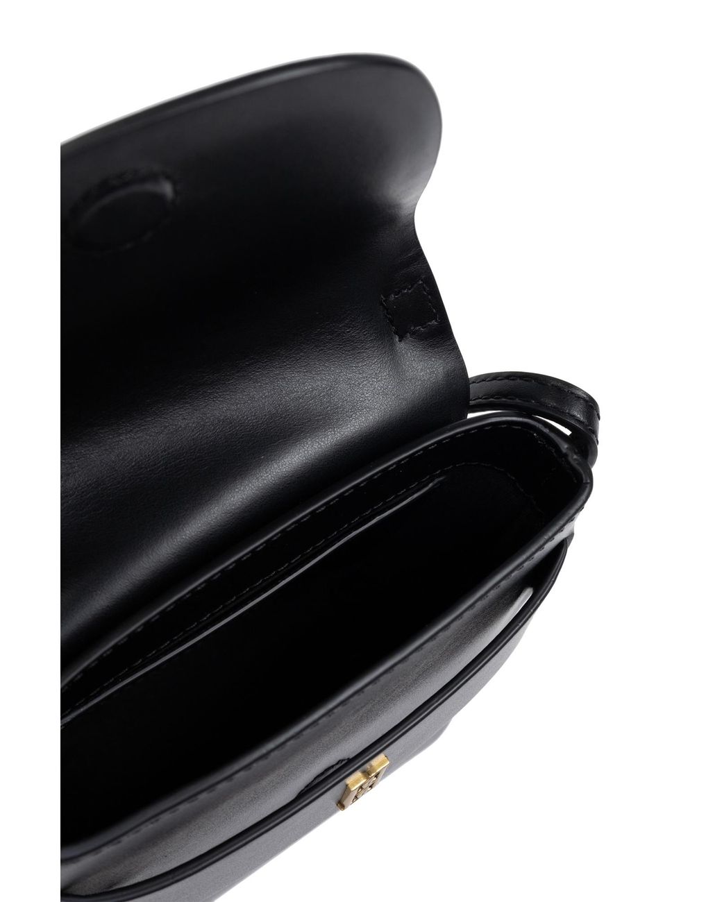 By Malene Birger Black Signature Flap Crossbody Bag
