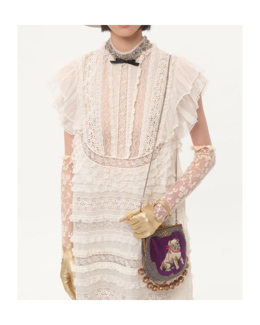 Valentino Natural Short Dress