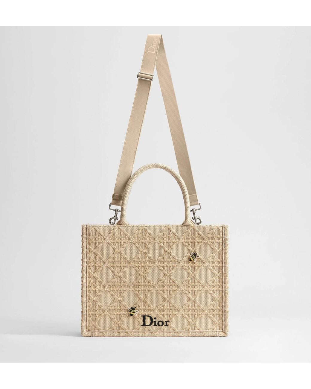 Dior Natural Medium Book Tote With Strap